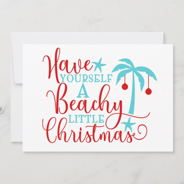 Have Yourself a Beachy Little Christmas Holiday Card (Front)