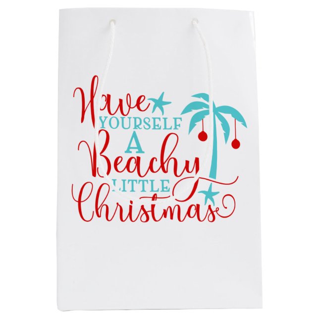 Have Yourself a Beachy Little Christmas Medium Gift Bag (Front)