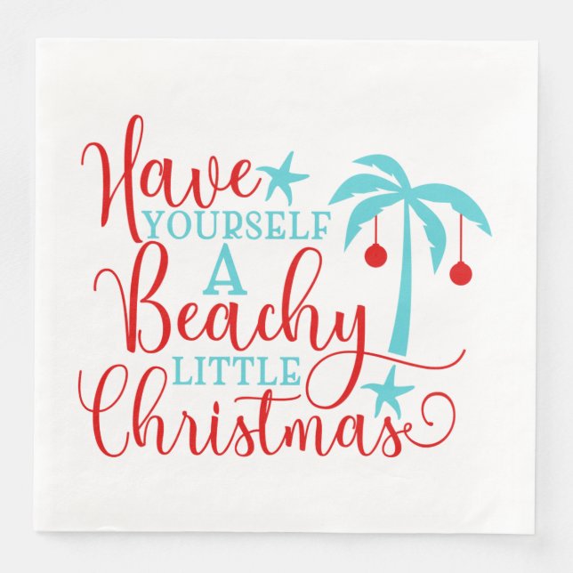 Have Yourself a Beachy Little Christmas Napkin (Front)