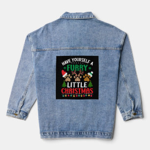 have yourself a furry little christmas denim jacket