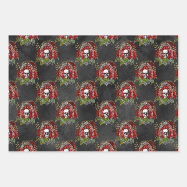 Have Yourself a Gothic Little Christmas Wrapping Paper Sheet (Front)