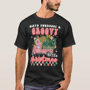 Have Yourself A Groovy A Little Christmas Truck Fl T-Shirt