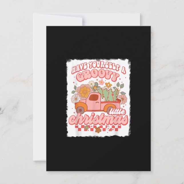 Have Yourself A Groovy Little Christmas Merry Xmas Invitation (Front)