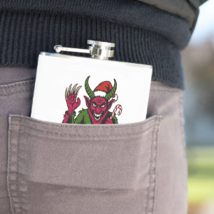 Have Yourself a Krampus Little Christmas Krampus L Hip Flask