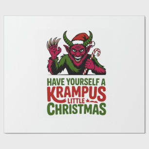 Have Yourself a Krampus Little Christmas Krampus L Wrapping Paper