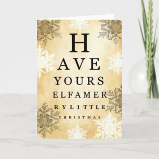Have Yourself A Merry Christmas Eye Chart Card