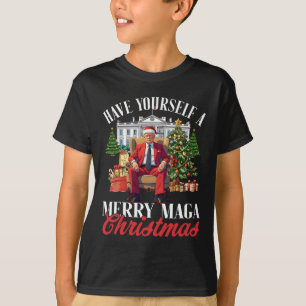 Have Yourself A Merry Christmas Santa Funny Trump  T-Shirt