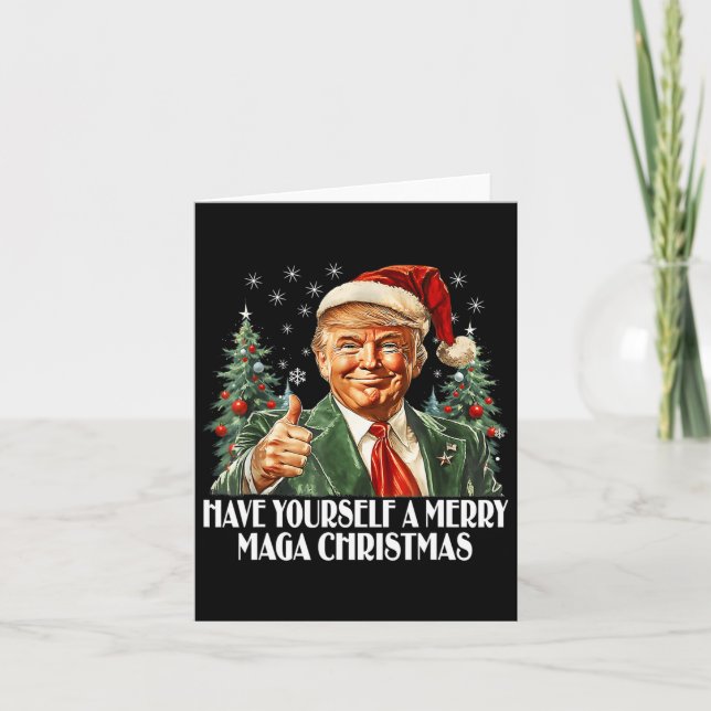 Have Yourself A Merry Christmas - Trump Xmas Pajam Card (Front)