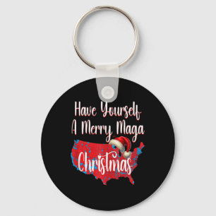 Have Yourself A Merry Christmas Xmas Red Election Key Ring
