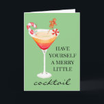 Have Yourself a merry Cocktail Christmas  Holiday Card<br><div class="desc">This design may be personalised in the area provided by changing the photo and/or text. Or it can be customised by clicking Personalise this Template and then choosing the click to customise further option and delete or change the colour of the background, add text, change the text colour or style,...</div>