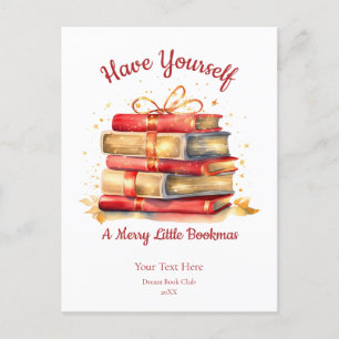Have Yourself A Merry Little Bookmas Postcard