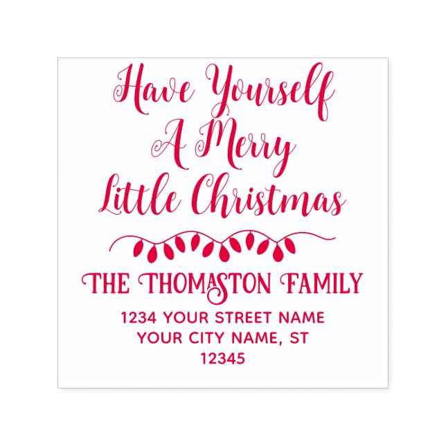 Have Yourself a Merry Little Christmas Address #3 Self-inking Stamp (Design)