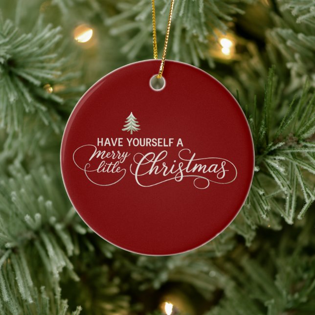 Have Yourself A Merry Little Christmas Cosy Winter Ceramic Tree Decoration (Tree)