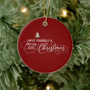Have Yourself A Merry Little Christmas Cozy Winter Ceramic Tree Decoration