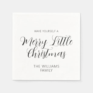 Have Yourself A Merry Little Christmas Custom Name Napkin