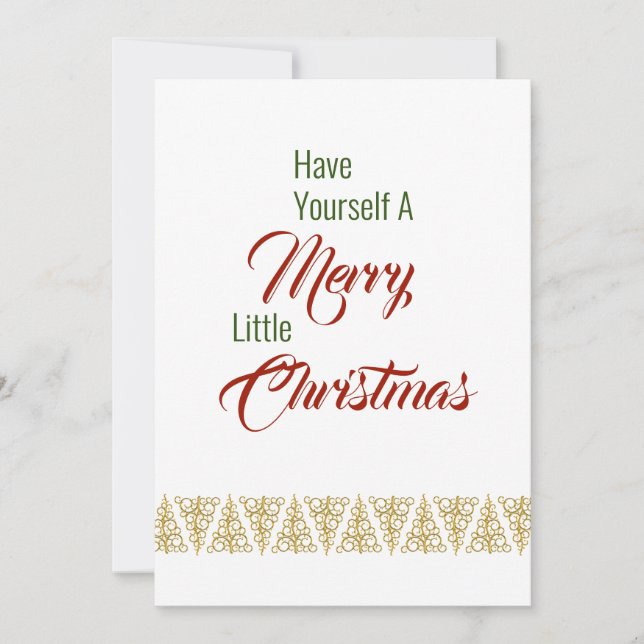 Have Yourself A Merry Little Christmas Flat Card (Front)