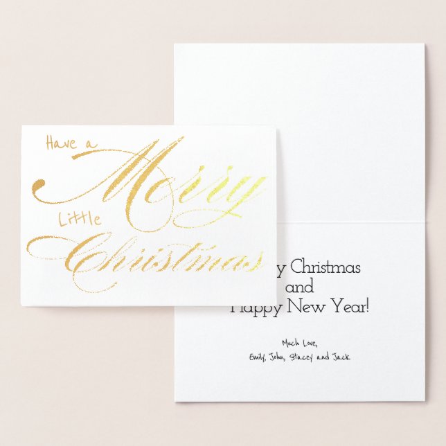 Have Yourself a Merry Little Christmas Gold Foil Foil Card (Display)