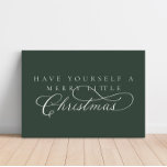 Have Yourself A Merry Little Christmas Holiday Fau Faux Canvas Print<br><div class="desc">We are always adding new designs daily!</div>