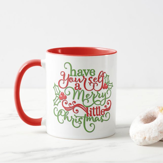 Have Yourself A Merry Little Christmas Mug (With Donut)