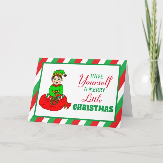 Have Yourself a Merry Little Christmas Personalise Card (Front)