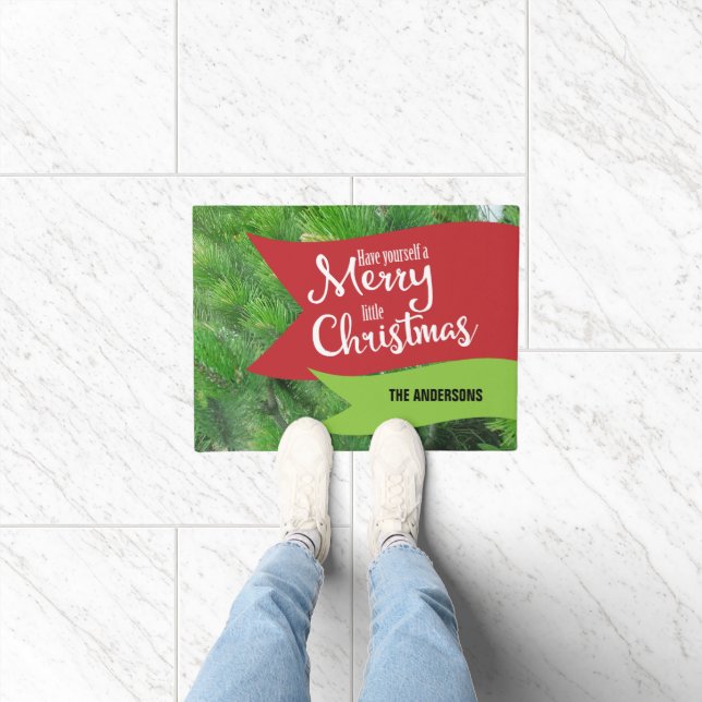 Have Yourself A Merry Little Christmas Personalise Doormat (Indoor)