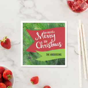 Have Yourself A Merry Little Christmas Personalise Napkin