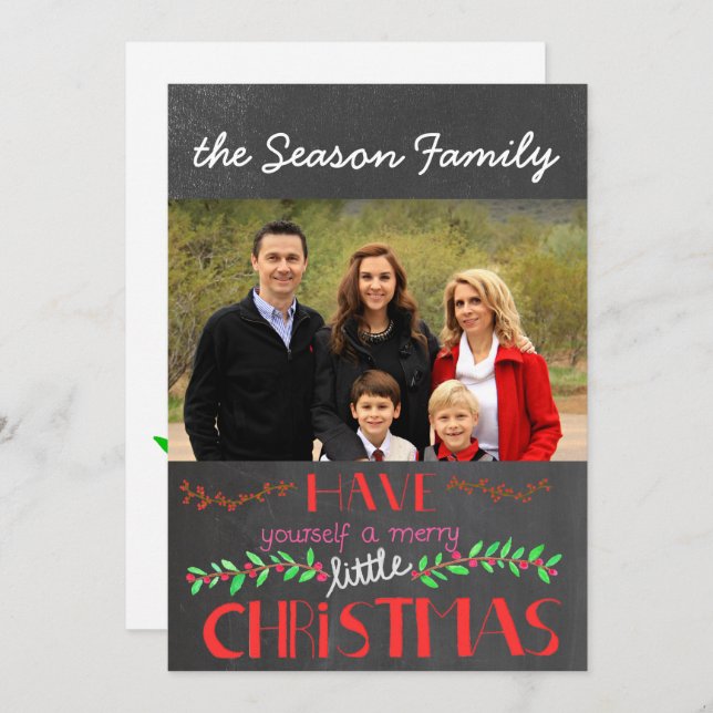 Have yourself a merry little Christmas Photo card (Front/Back)