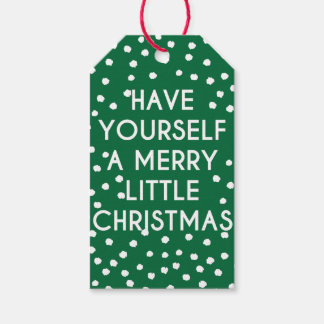 Have Yourself A Merry Little Christmas Polka Dot  Gift Tags