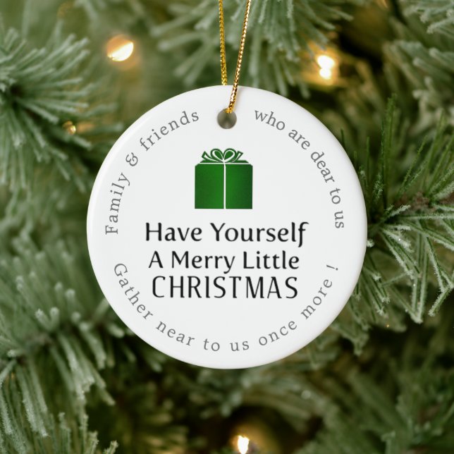 Have Yourself A Merry Little Christmas Present Ceramic Tree Decoration (Tree)