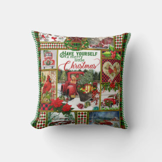 Have Yourself A Merry Little Christmas Red Truck Cushion