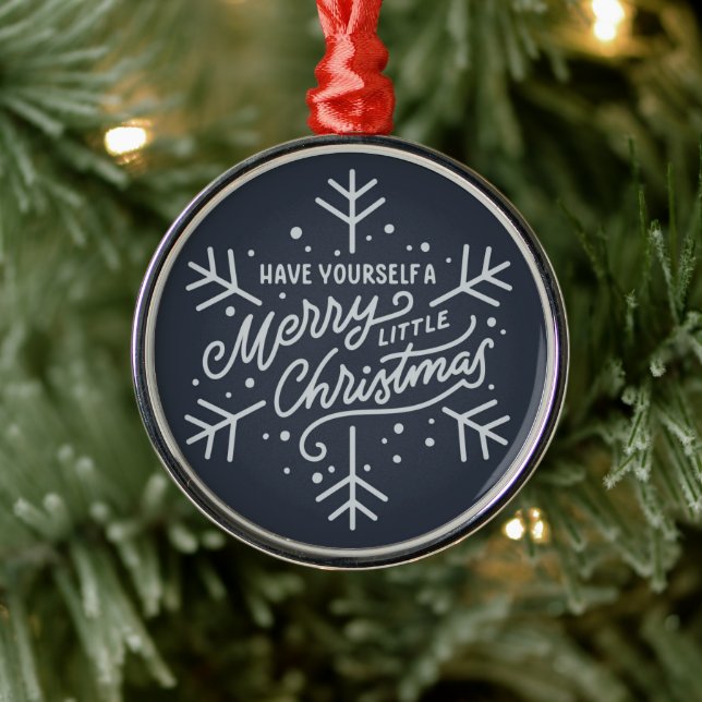 Have Yourself a Merry Little Christmas - Snowflake Metal Tree Decoration (Tree)