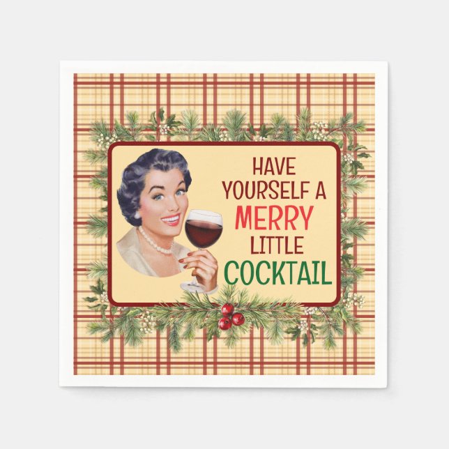 Have Yourself a Merry Little Cocktail Napkin (Front)