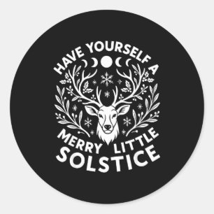 Have Yourself A Merry Little Solstice Christmas Pa Classic Round Sticker