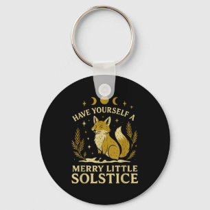 Have Yourself A Merry Little Solstice Fox Mystic Key Ring