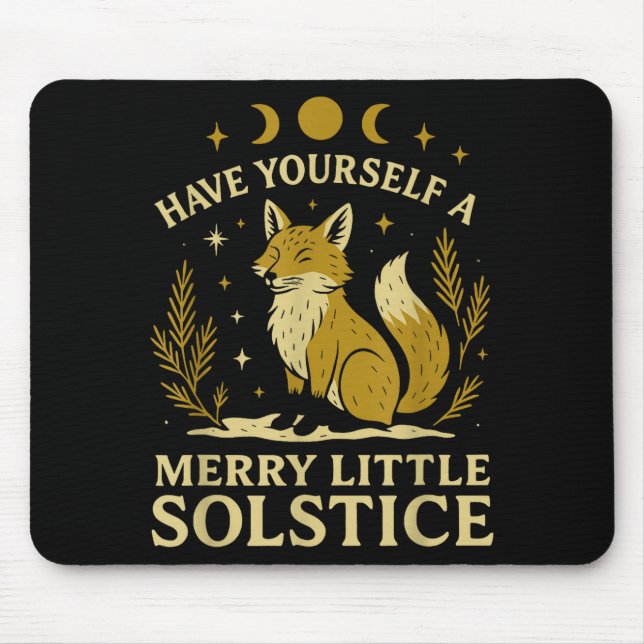 Have Yourself A Merry Little Solstice Fox Mystic  Mouse Mat (Front)