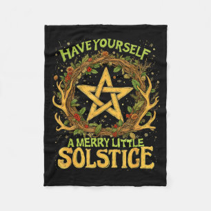 Have Yourself A Merry Little Solstice Quote  Fleece Blanket