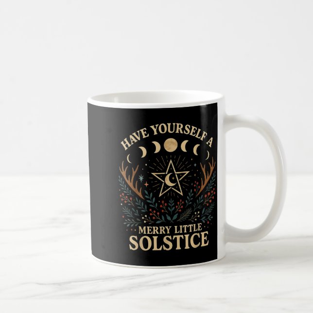 Have Yourself A Merry Little Solstice Witchcore  Coffee Mug (Right)