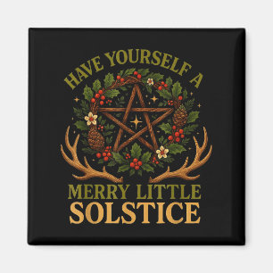Have Yourself A Merry Little Solstice Witchcore  Magnet