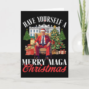 Have Yourself A Merry Mega Christmas Santa Funny T Card