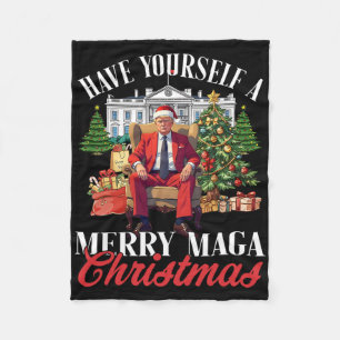 Have Yourself A Merry Mega Christmas Santa Funny T Fleece Blanket
