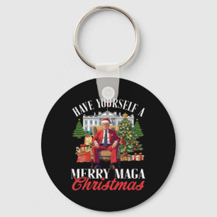 Have Yourself A Merry Mega Christmas Santa Funny T Key Ring