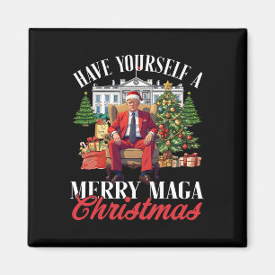 Have Yourself A Merry Mega Christmas Santa Funny T Magnet