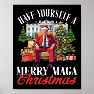 Have Yourself A Merry Mega Christmas Santa Funny T Poster