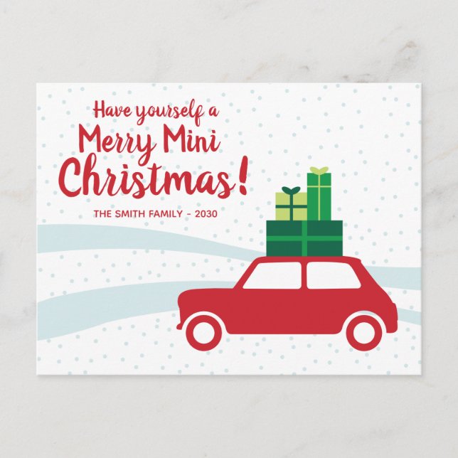 Have yourself a Merry Mini Christmas Holiday Postcard (Front)