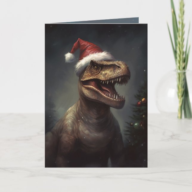 Have Yourself A Prehistoric Christmas! Thank You Card (Front)