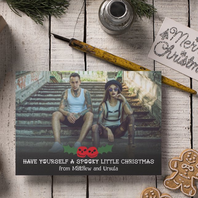 Have Yourself a Spooky Little Christmas Photo Holiday Card (Creator Uploaded)