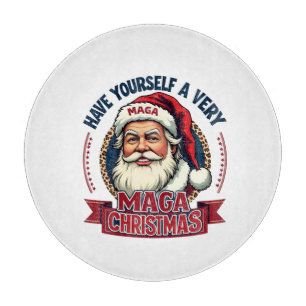 Have Yourself a very Maga Christmas Trump Won Cutting Board