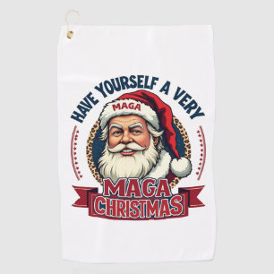Have Yourself a very Maga Christmas Trump Won Golf Towel
