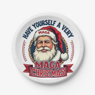 Have Yourself a very Maga Christmas Trump Won Paper Plate