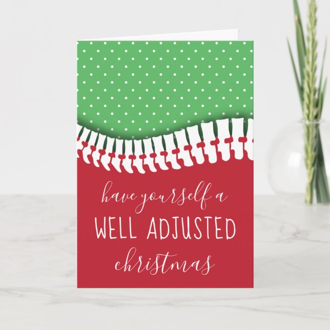 Have Yourself A Well Adjusted Christmas Chiro Holiday Card (Front)